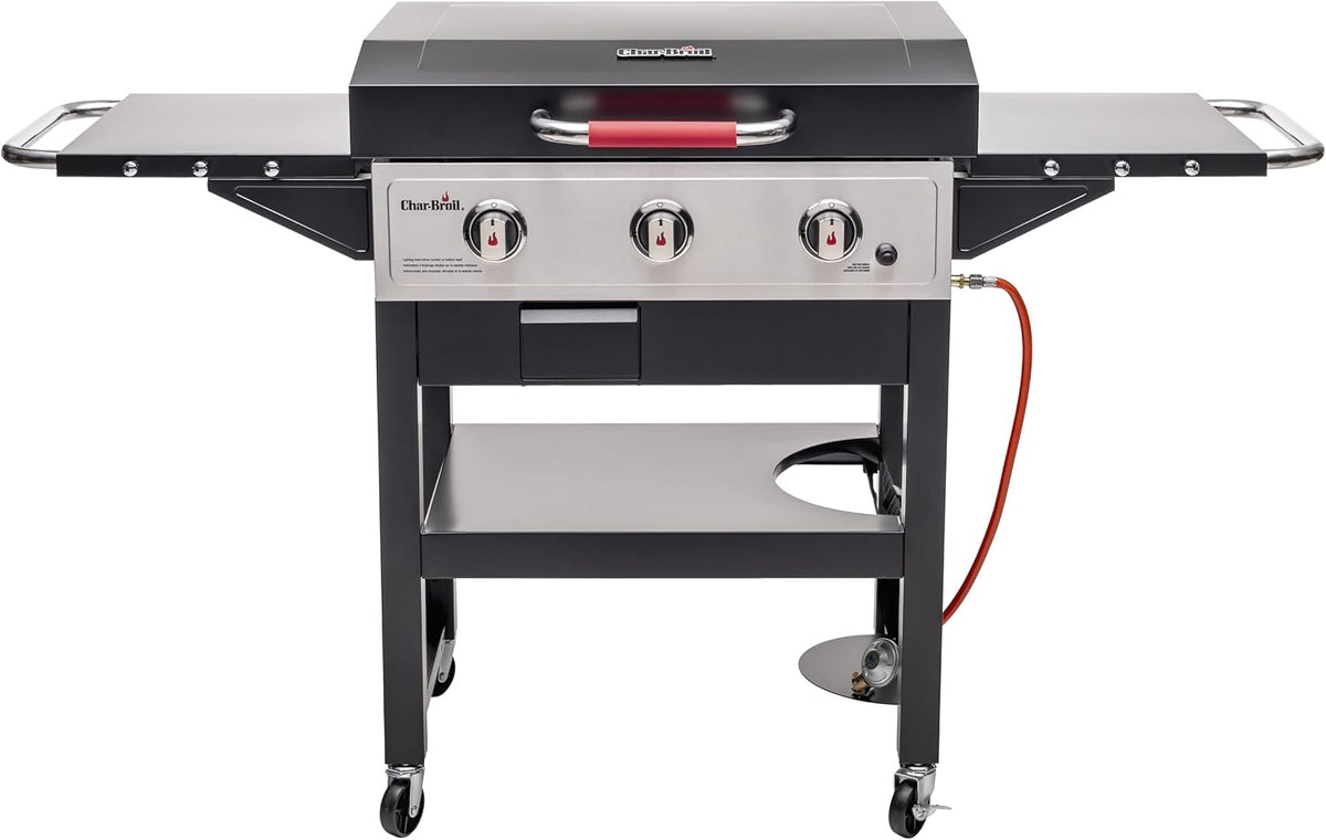 Charbroil Parrillas de gas natural, Char-Broil Plancha Gas Griddle 3400 con placa de hierro fundido esmaltada