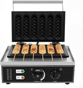 Máquinas de perritos calient YUYUZI, Hot Dog Maker 6 ranuras 1500 W, Máquina eléctrica de acero inoxidable con control de temperatura (50-300 °C) y