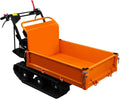 T-Mech Carros y vagoneta, Mini Dumper Manual Volquete Transportador 6.5CV 196cc con Orugas Contenedor Tierra Arena Grava Rocas Escombros 300kg Carga