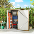 Cobertizos de almacenamiento Outsunny, Caseta de Jardín Exterior 0, 92 m² 100x103x160 cm Marrón Claro