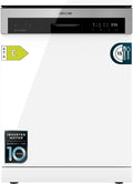 Cecotec Lavavajillas, 60cm Independiente Bolero Aguazero 6500 C. 15 Cubiertos, 3ª Bandeja, 6 Programas con Dual Zone Wash, Dry+, Auto Open, Media