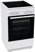 GEC5A de Gorenje, placa de cocina, 21 WG - Estufa eléctrica de pie con vitrocerámica, 50 cm, 74 litros, PerfectGrill, modo pizza 300 °C, AquaClean