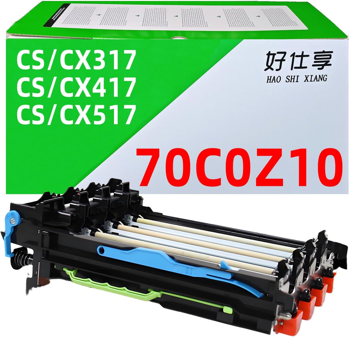 Cartuchos de tóner 71B1HK0 71B1HC0 71B1HM0 71B1HY0 71B1XK0 Cartucho de tóner compatible con Lexmark CS317 CS317dn CS417 CS417dn CS517 CS517de CX317