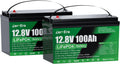ZeroEra Baterías de ciclo profundo, Batería LiFePO4 12V 100Ah, Batería de Litio de 1280Wh con Protección de Baja Temperatura de 100A BMS, Ciclo
