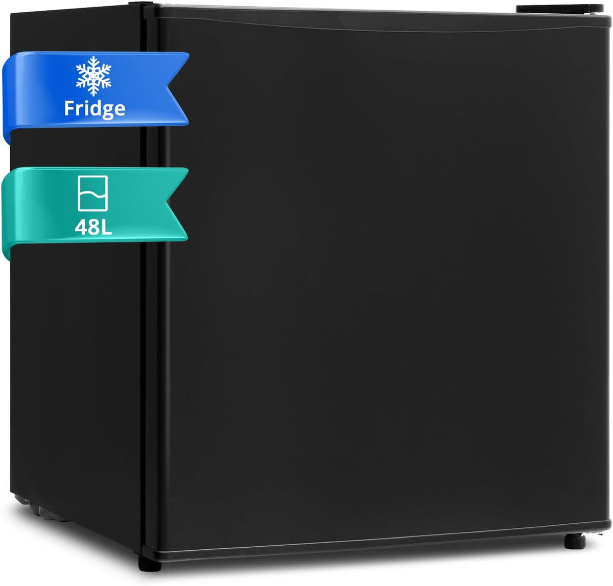Mini frigorífico SMETA, Frigorífico pequeño de 45 l, pequeño frigorífico silencioso de 39 dB, refrigerador de bebidas, termostato de 6 niveles, 0-10