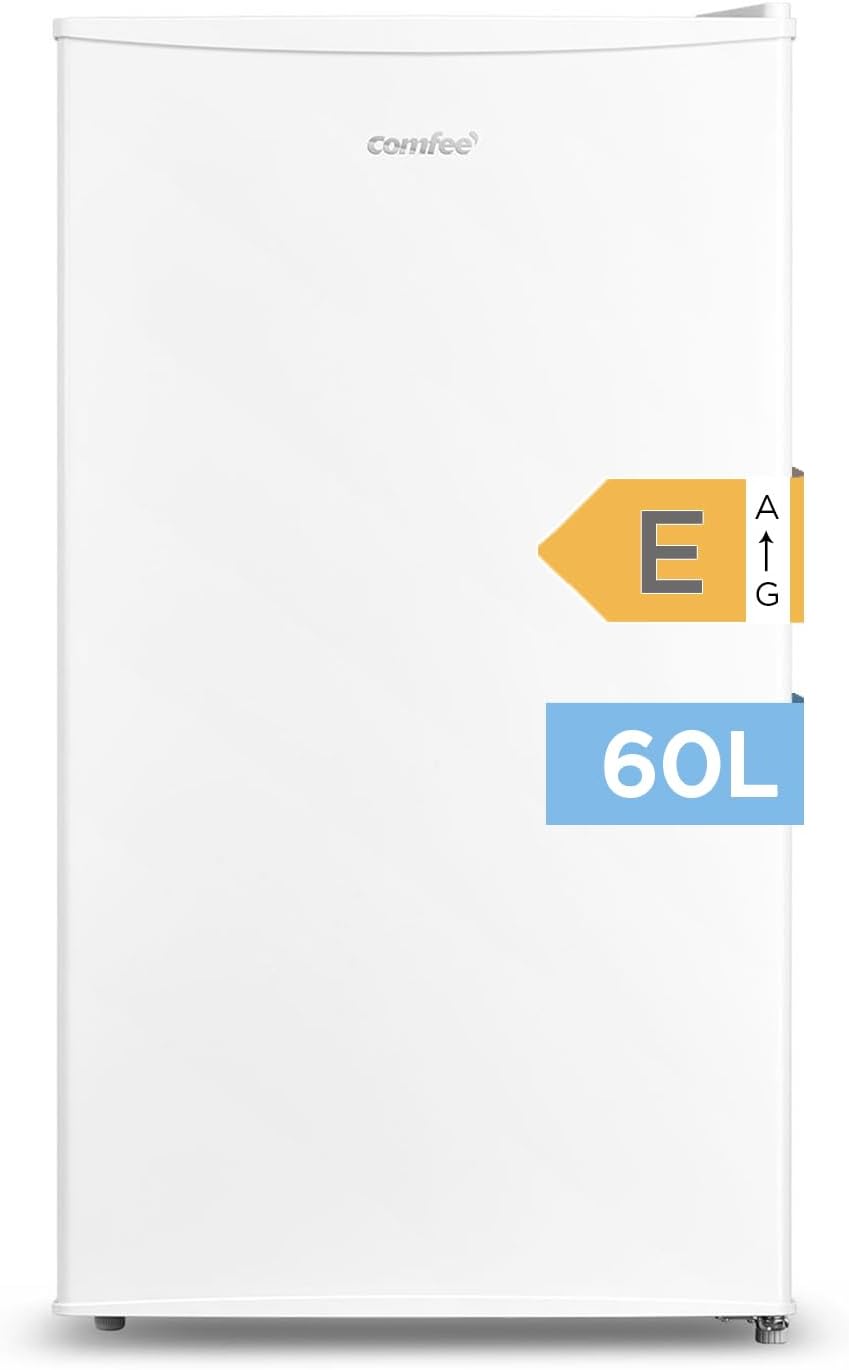 Comfee Congeladores mini, ' 60L Congelador Vertical para Cocina Pequeña, Monopuerta, Blanco