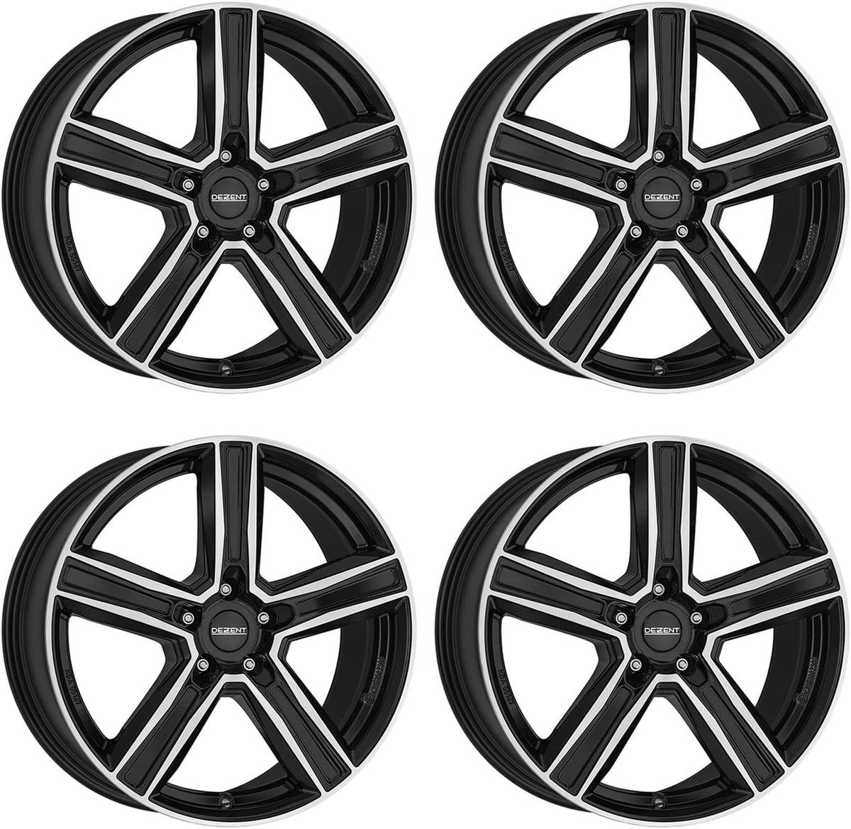ET33 de Dezent, llanta, 4 llantas Dezent KG Dark 9.0Jx20 5x112 compatibles con Audi Q5 Q7 Q8